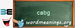 WordMeaning blackboard for cabg